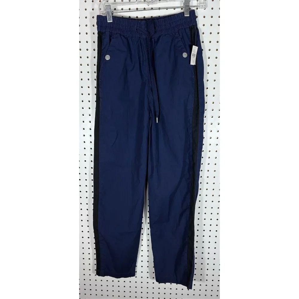 NWT Maeve Anthropologie Tenley Twill Track Pant Joggers Navy Size XS